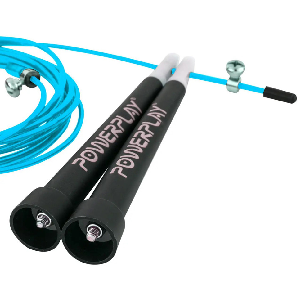 Скакалка скоростная PowerPlay PP_4202_Cyan, Бирюзовая
