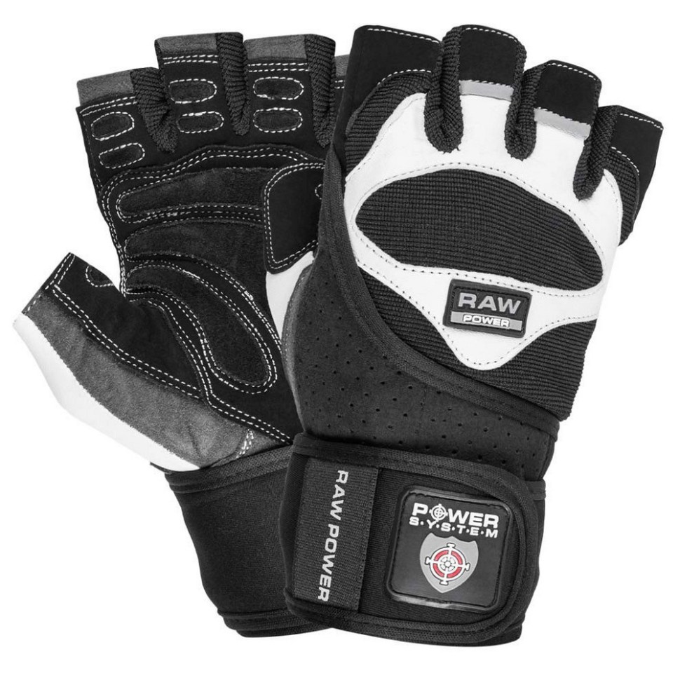 Рукавички для фітнесу Raw Power Power System PS-2850_L_Black-White, L 23 см