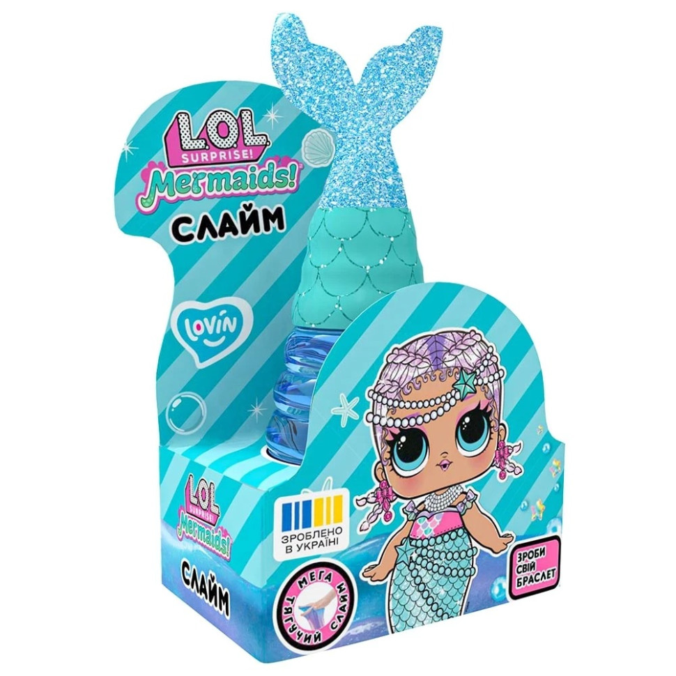 Іграшка-антистрес слайм Русалка Блакитна L.O.L. Surprise! Lovin LOL80196 з браслетом