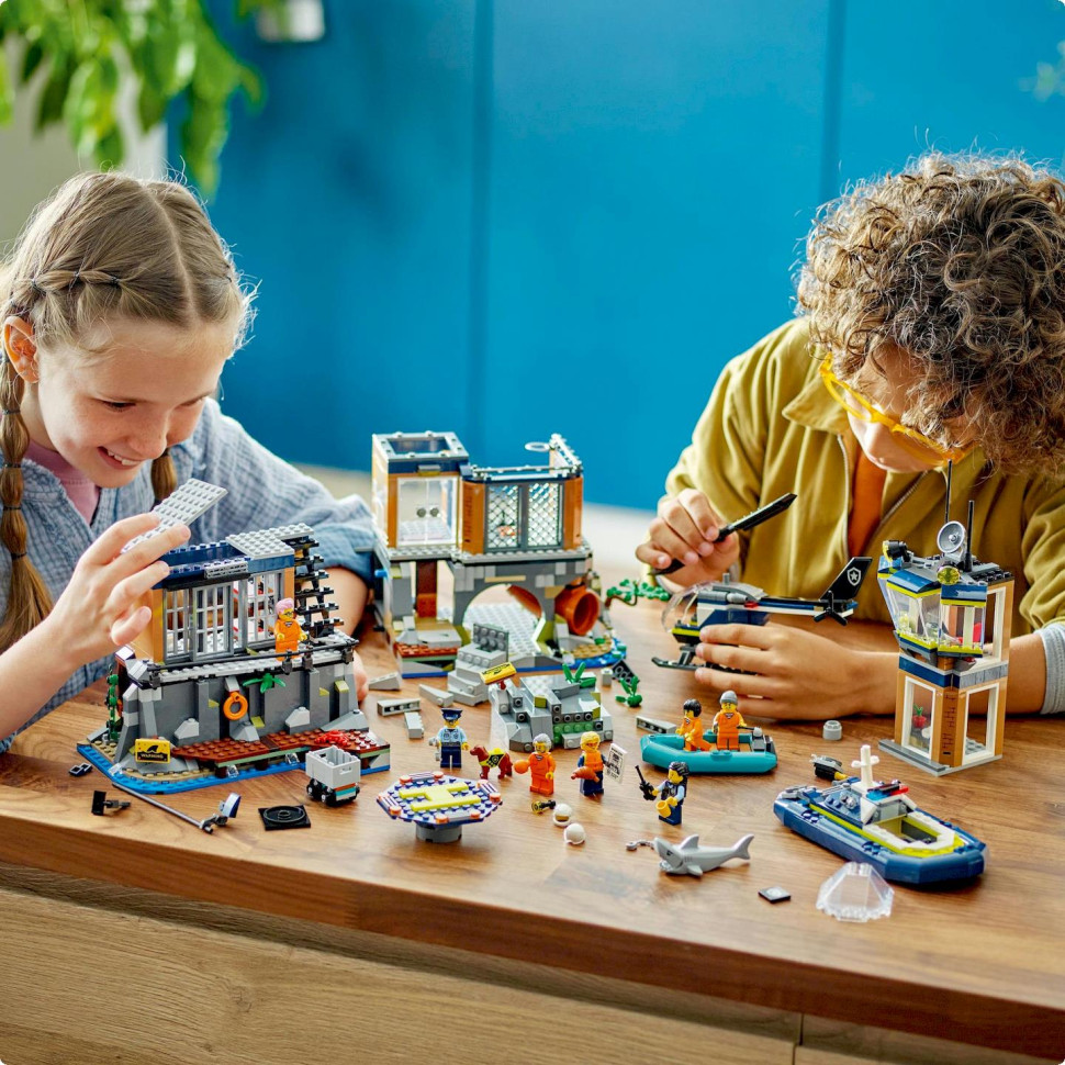 Конструктор Полицейский остров-тюрьма LEGO 60419, 980 деталей 