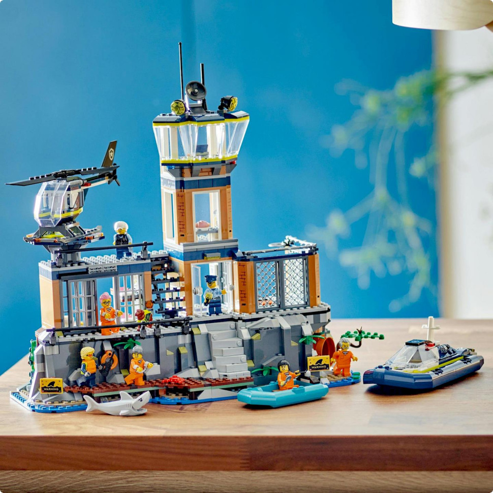 Конструктор Полицейский остров-тюрьма LEGO 60419, 980 деталей 