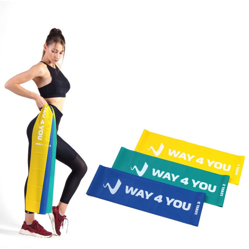 Набор Эластичных лент для фитнеса Way4you 40159 (Set of 3)