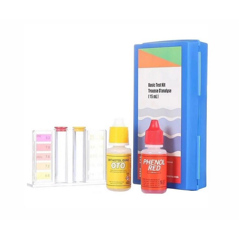 Крапельний тестер Basic Cl/pH AquaDoctor 40188AD, реагент Orthotolidine (OTO), Phenol red