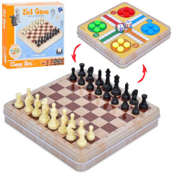 Набор настольных игр "Шахматы магнитные 2 в 1" Bambi F382 с игрой Лудо