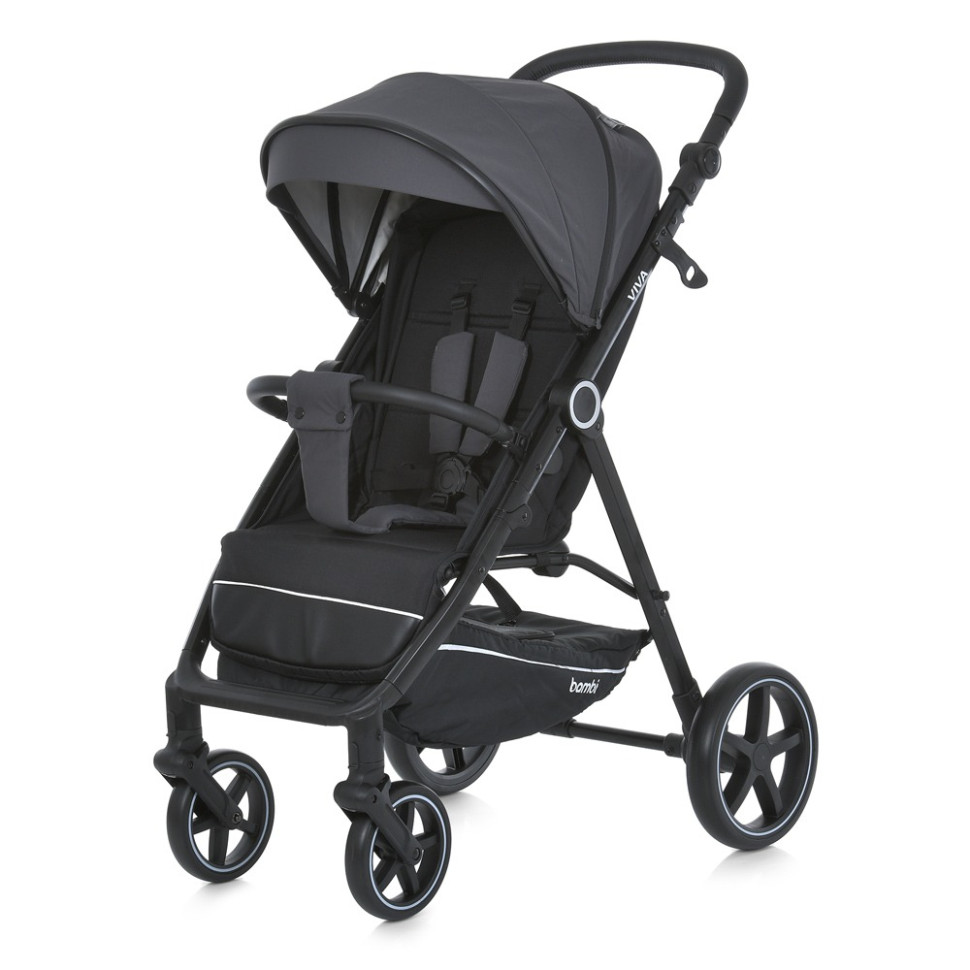 Коляска детская прогулочная VIVA Bambi M 5723 Ash gray, серая