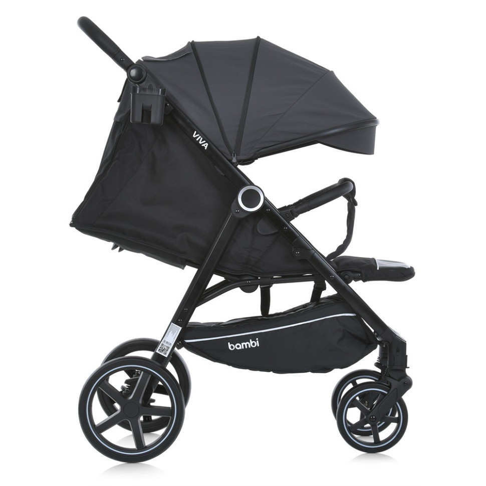 Коляска детская прогулочная VIVA Bambi M 5723 Ash gray, серая