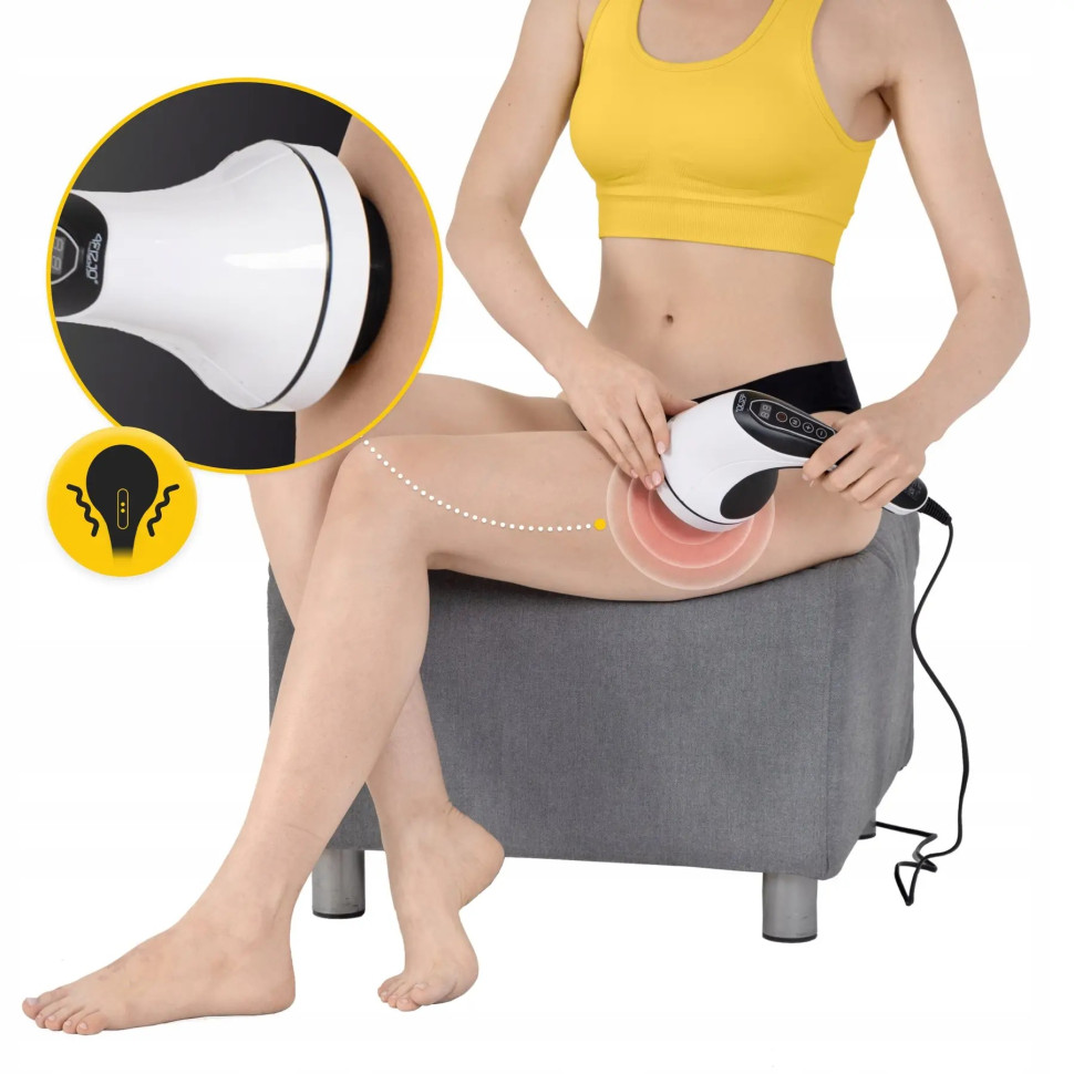 Ручний антицелюлітний масажер для тіла Body Shaping 4FIZJO 4FJ0557 White 4 в 1