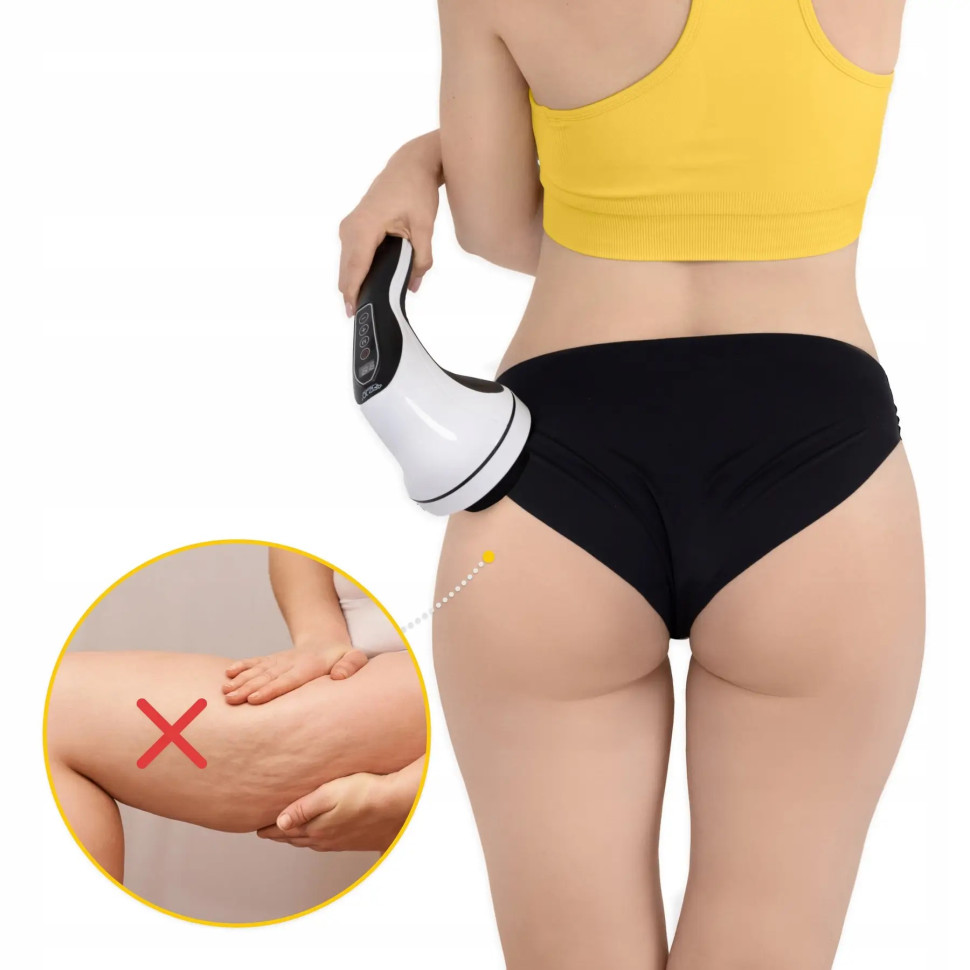 Ручний антицелюлітний масажер для тіла Body Shaping 4FIZJO 4FJ0557 White 4 в 1