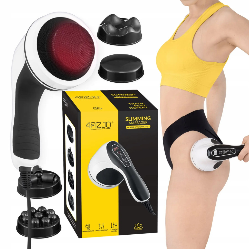 Ручний антицелюлітний масажер для тіла Body Shaping 4FIZJO 4FJ0557 White 4 в 1