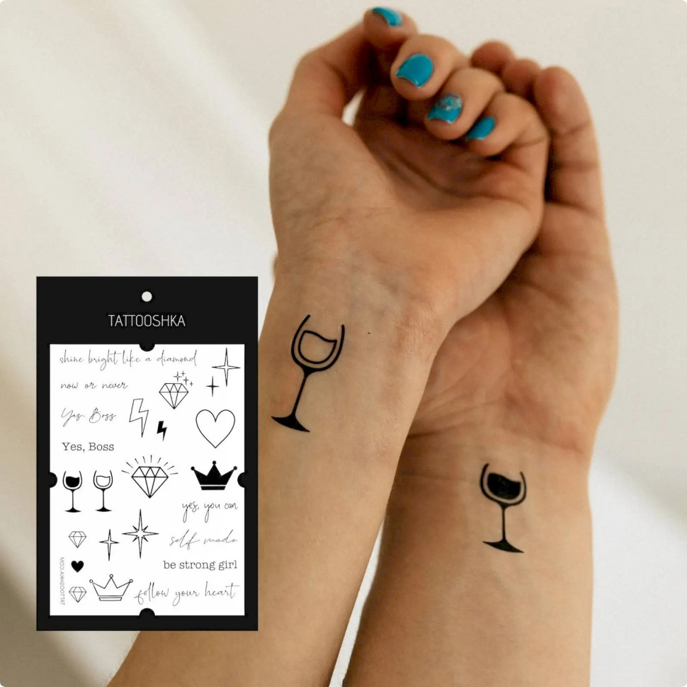 Набір тимчасових татуювань GIRL POWER TATTOOSHKA LB-101
