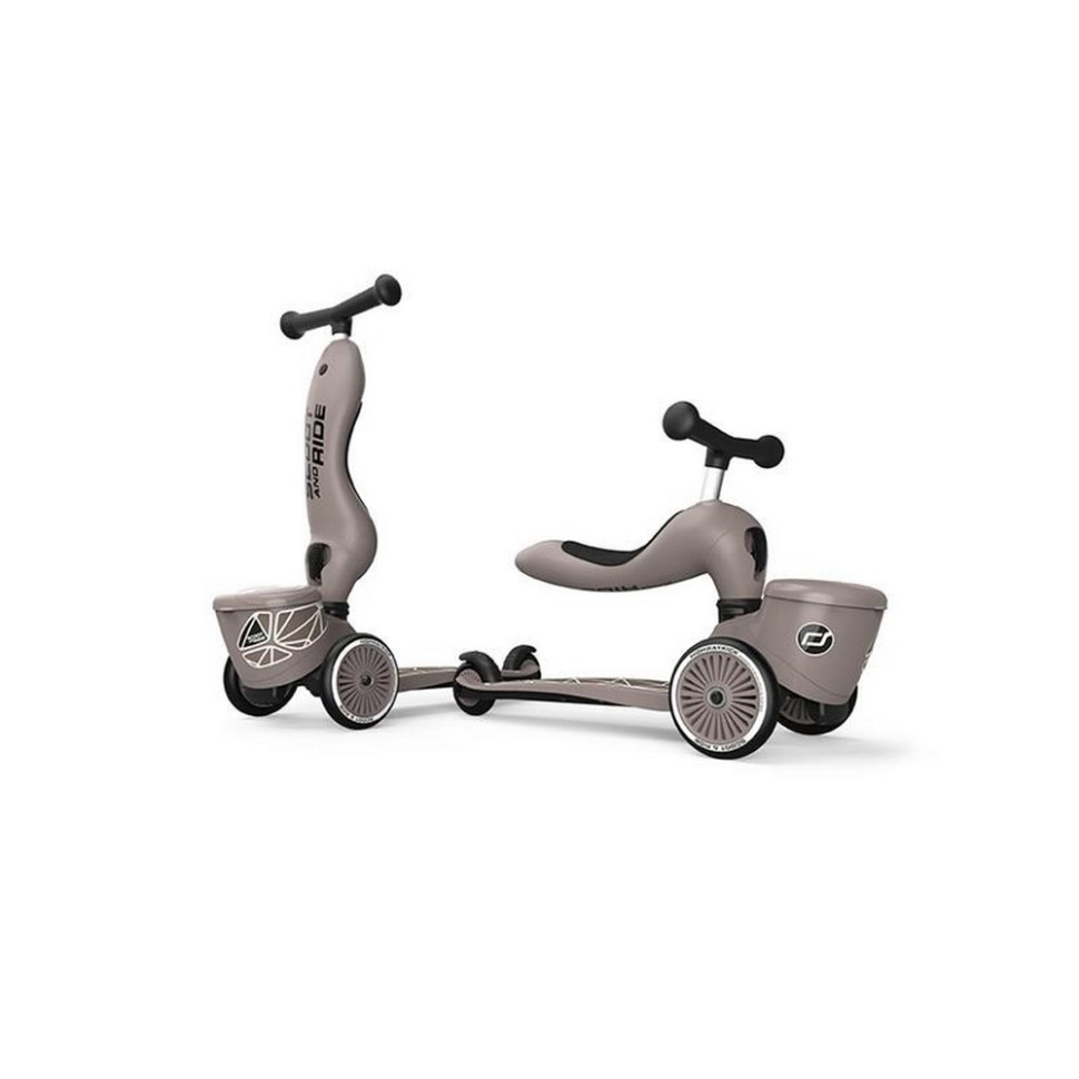 Самокат трансформер Highwaykick-1 Lifestyle Scoot and Ride SR-210621-BROWNLINES, коричневый