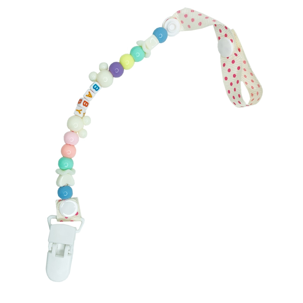 Держатель для пустышки Baby Mega Zayka MGZ-0503(White) 34 см