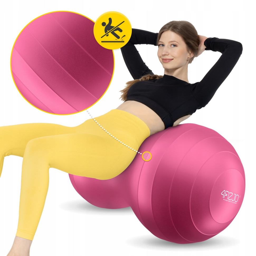 Мяч для фитнеса арахис Air Ball Peanut 4FIZJO P-5907739318565 Pink 45x90 см 