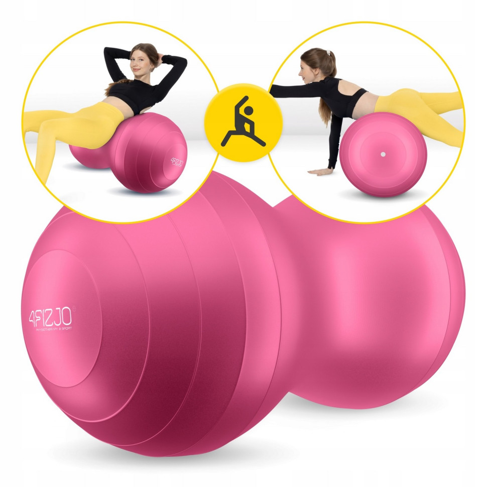 Мяч для фитнеса арахис Air Ball Peanut 4FIZJO P-5907739318565 Pink 45x90 см 