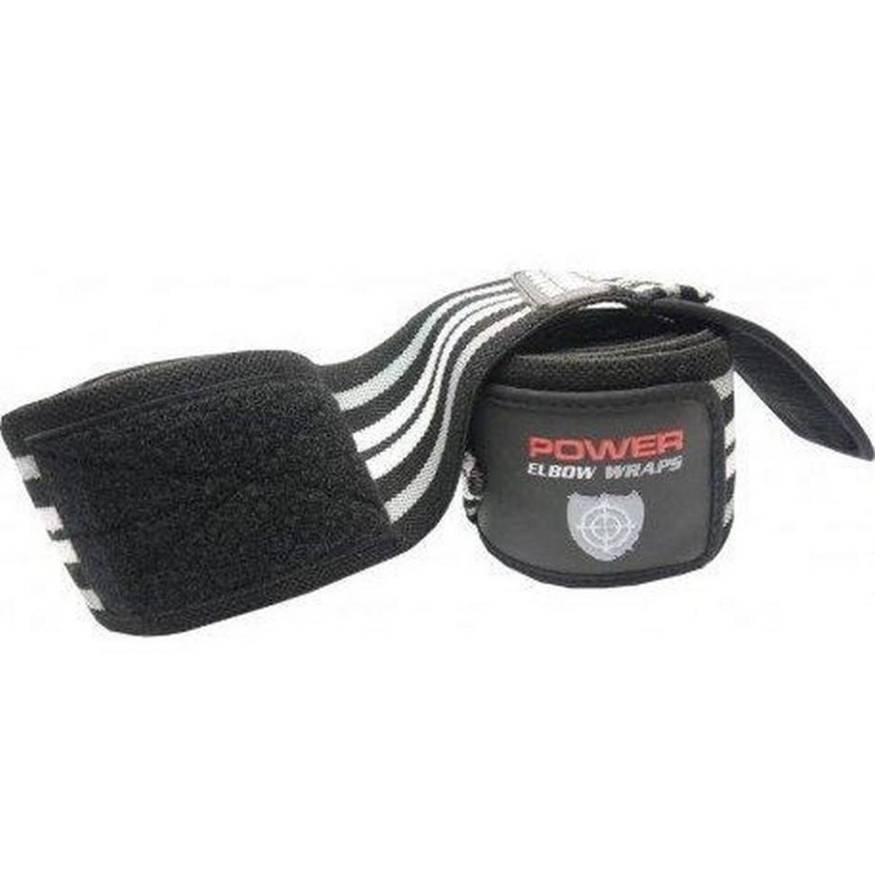 Бинты на локоть PS-3600 Elbow Wraps Power System PS-3600_Grey-Black, Grey/Black (пара)
