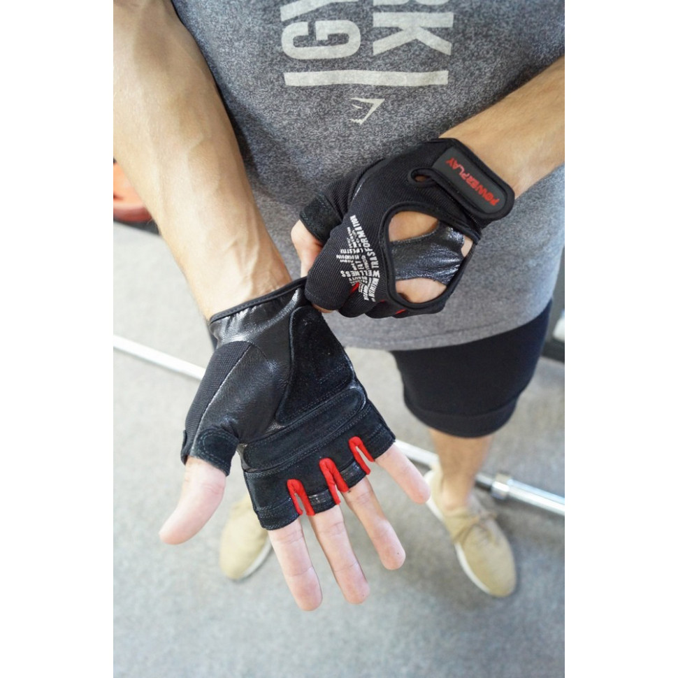 Перчатки для фитнеса PowerPlay PP_2222_XL_Black, Черные, XL
