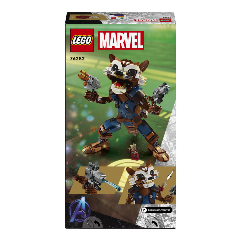 Конструктор LEGO Marvel Ракета й малюк Ґрут 76282, 566 деталей 