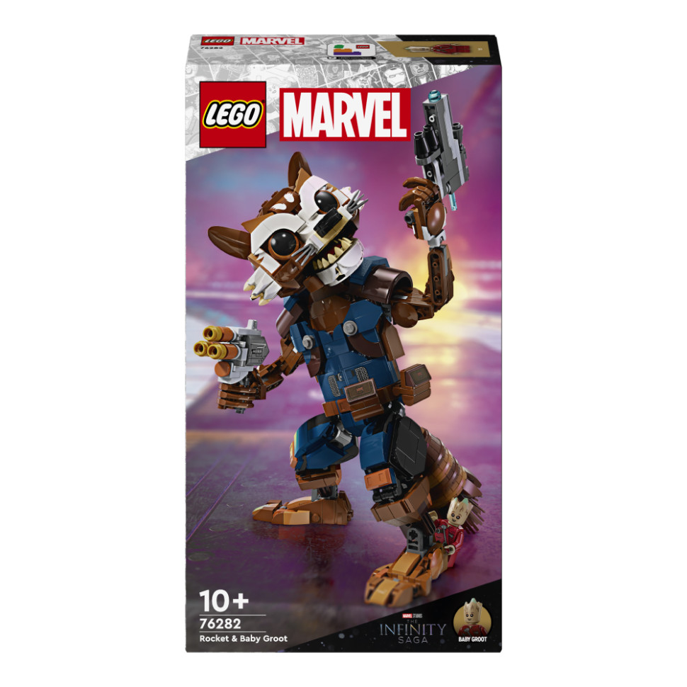Конструктор LEGO Marvel Ракета й малюк Ґрут 76282, 566 деталей 