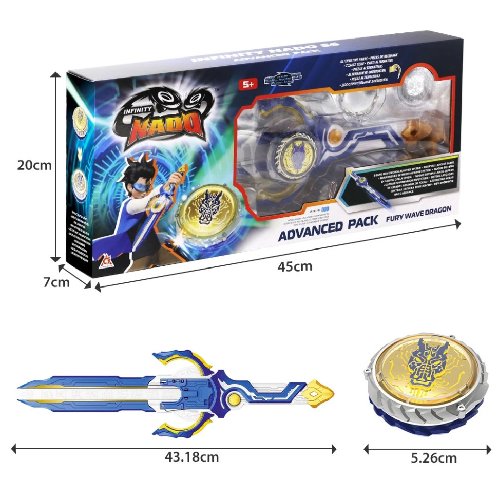 Волчок Infinity Nado EU654131 VI серия Advanced Pack Fury Wave Dragon Яростный Дракон