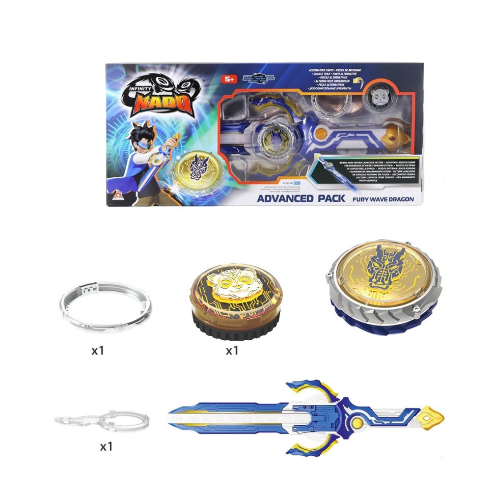 Волчок Infinity Nado EU654131 VI серия Advanced Pack Fury Wave Dragon Яростный Дракон
