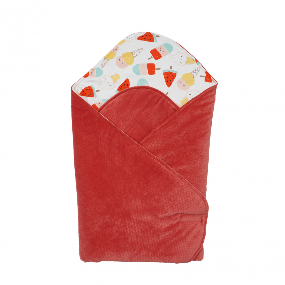Конверт-плед детский Velvet Print Twins 9016-TVP-15 coral 80x80 см