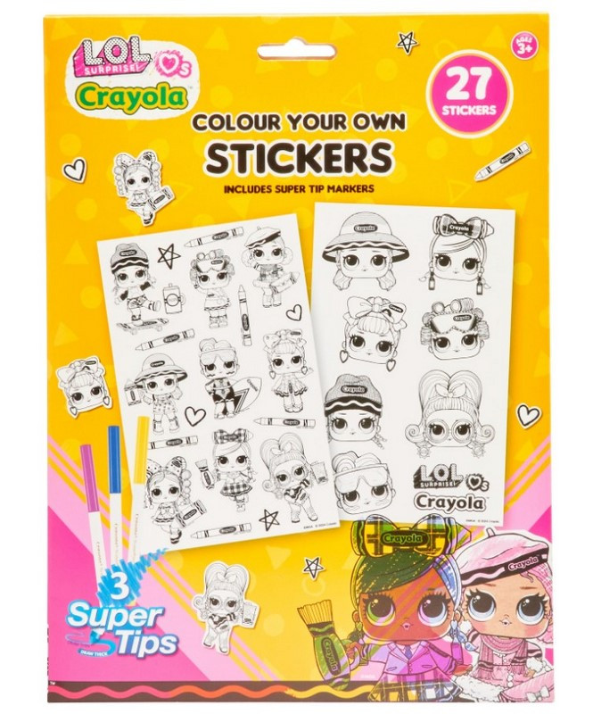 Детская раскраска Crayola 35083 с фломастерами и наклейками