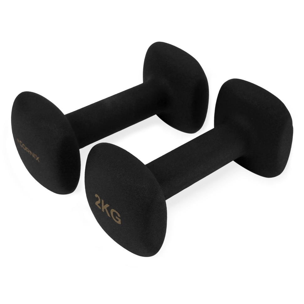 Гантелі вінілові Square Cornix XR-0407 Black 2 x 2 кг