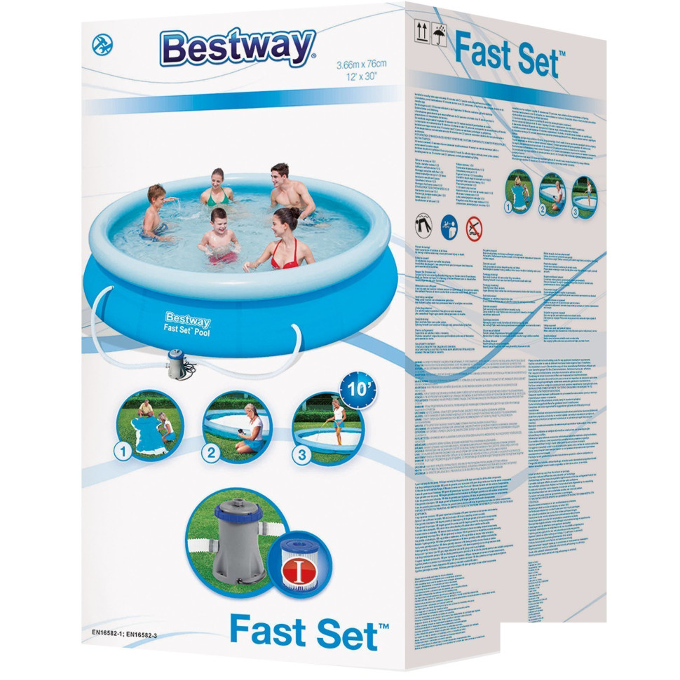 Надувний басейн сімейний Bestway 57274 (366х76 см), 5377 л