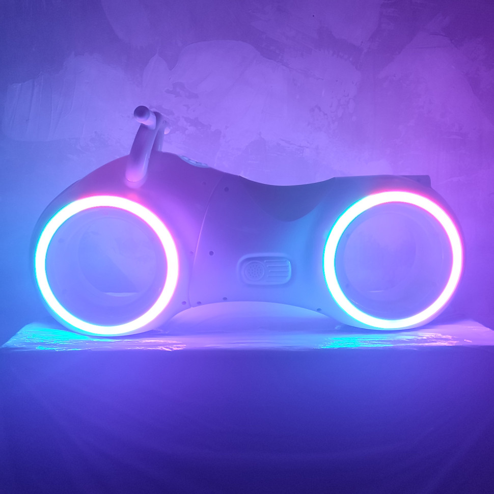Детский толокар Трон Космо-байк Bambi HD-K06(White-Blue) Bluetooth Бело-Синий