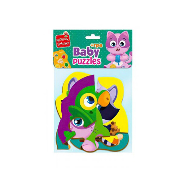 Пазлы макси с игрой Малыш Сможет «Домашние любимцы» Vladi Toys VT1722-21 Укр