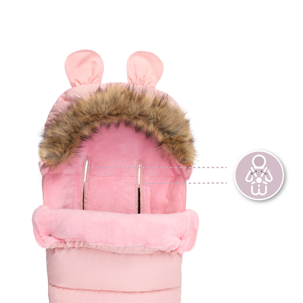 Зимовий конверт Sleeping bag MoMi AKCE00033 pink, водонепроникний