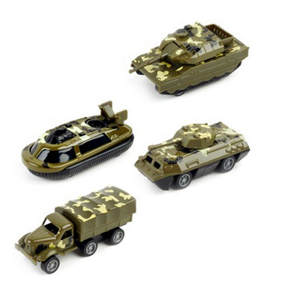 Набор военных машинок 1:64 Bambi 3313-44 металл-пластик, 4 шт
