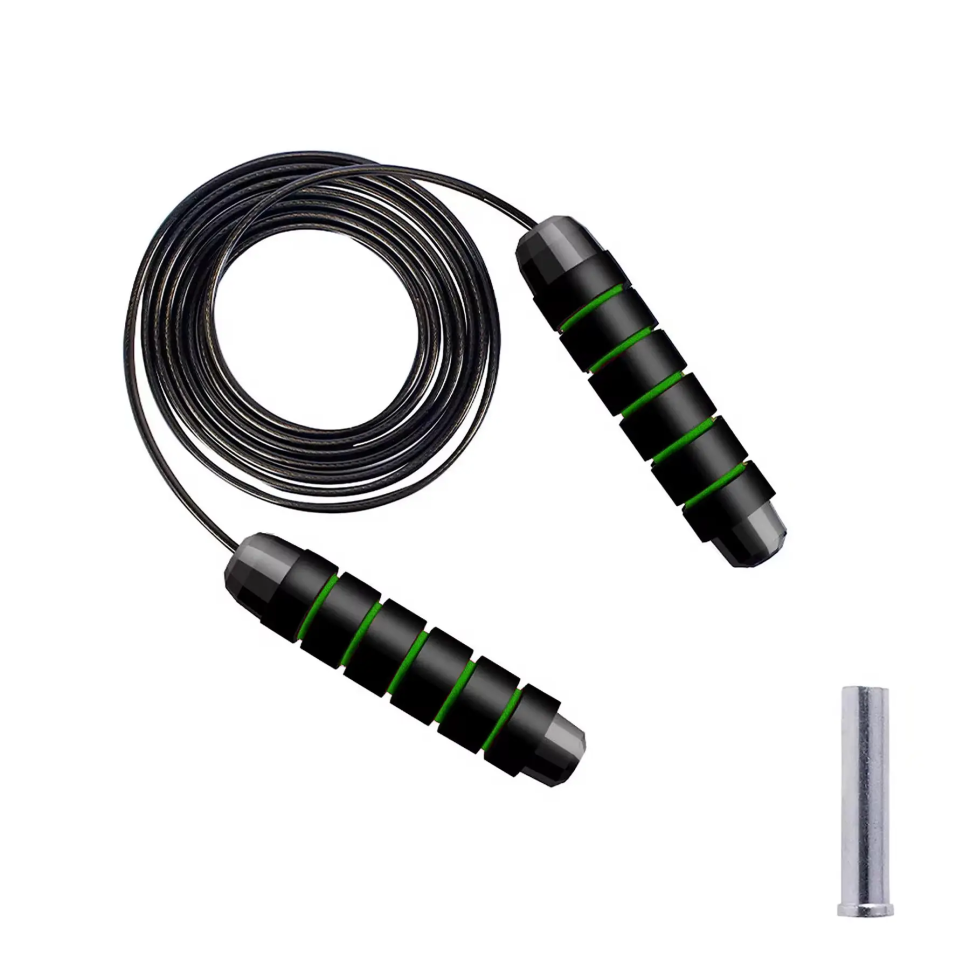 Скакалка для кросфіту Cornix Speed ​​Rope Classic XR-0352 чорний/зелений