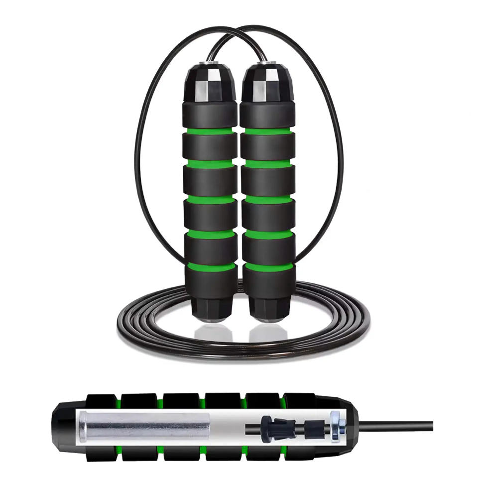 Скакалка для кросфіту Cornix Speed ​​Rope Classic XR-0352 чорний/зелений