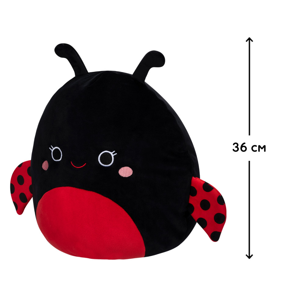 Мягкая игрушка Божья коровка Труди Squishmallows SQCR03221, 36 см