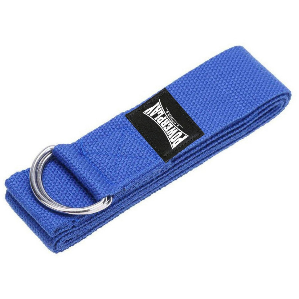 Ремень для йоги PP_4409 PowerPlay PP_4409_Blue, размер 183х3.8 см