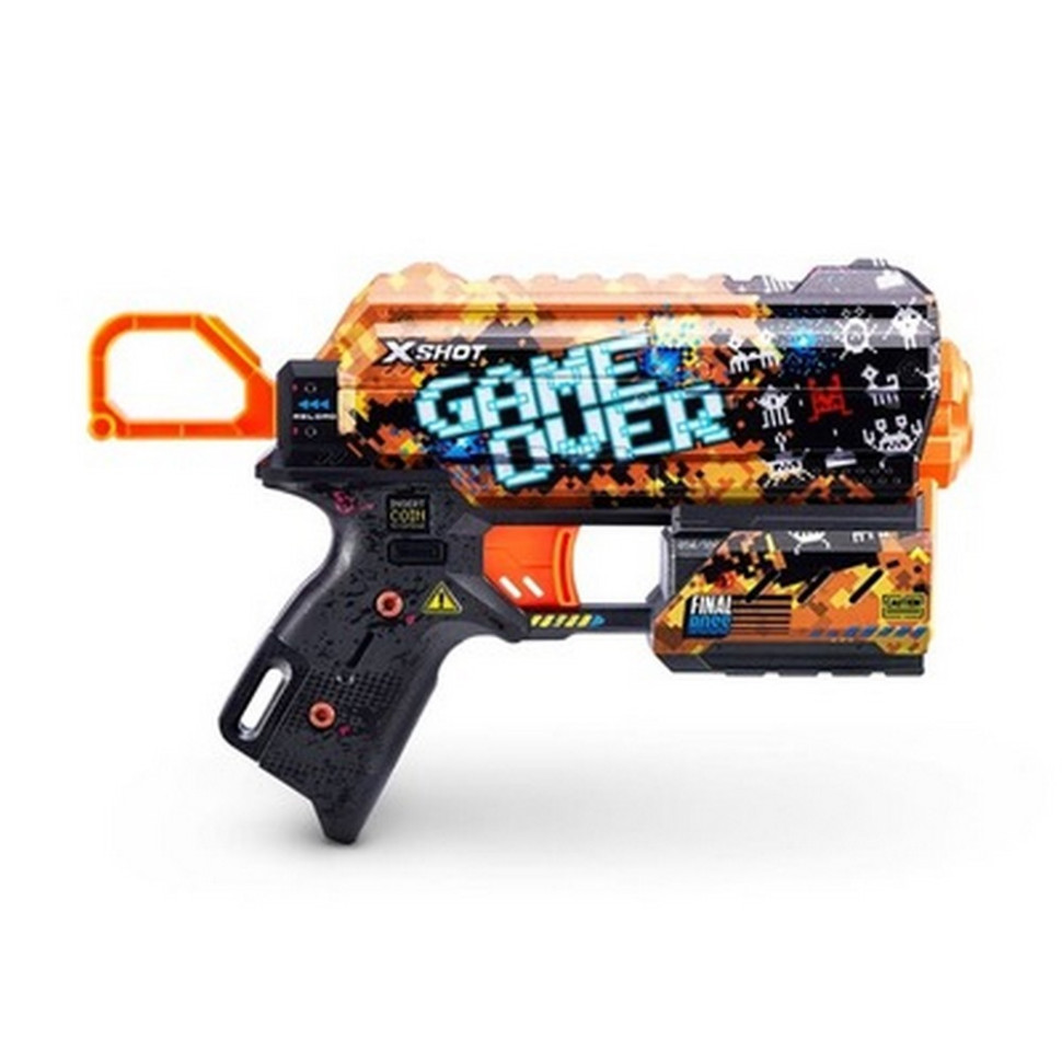 Скорострельный бластер Skins Flux Game Over X-SHOT 36516E (8 патронов)