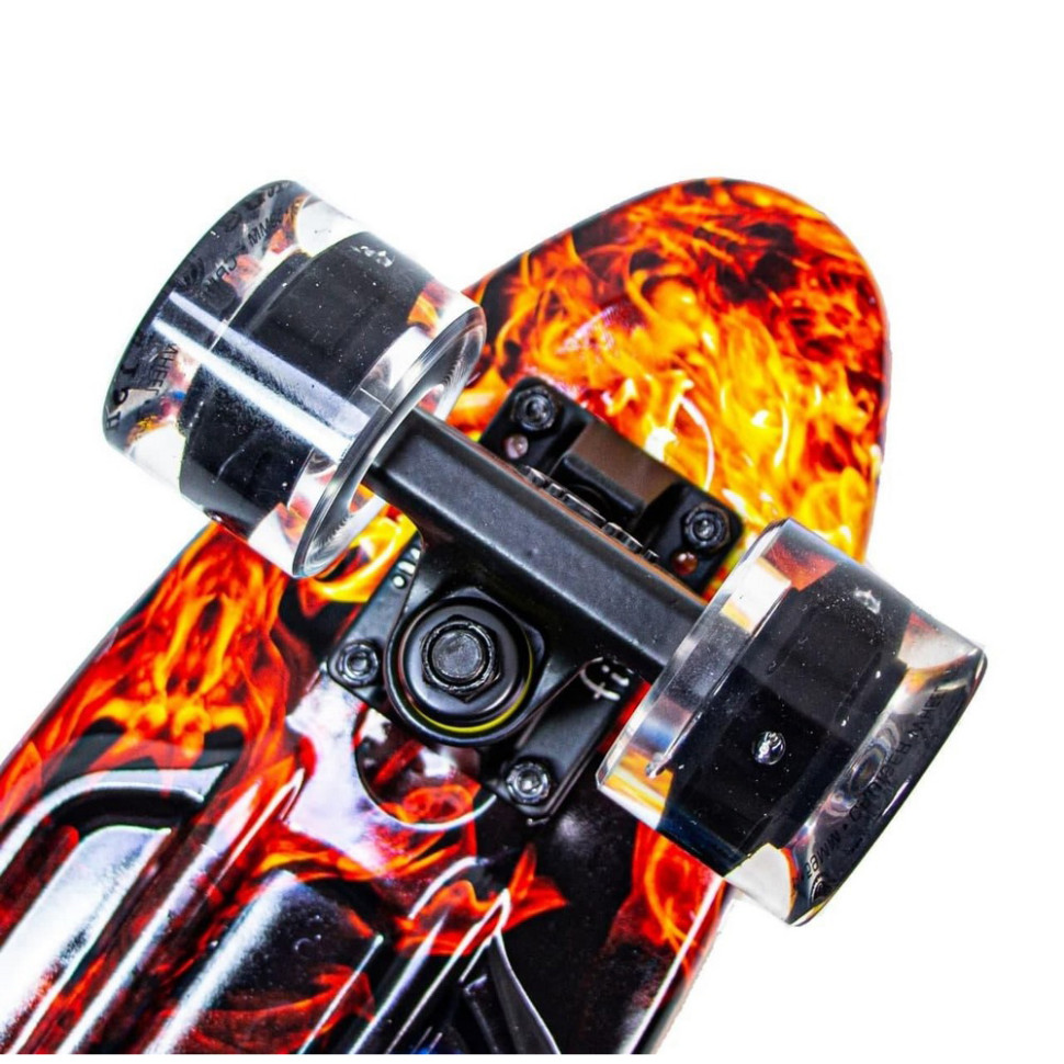 Скейт Penny Board Fire and Ice Fish 833333694 колеса зі світлом 85 кг