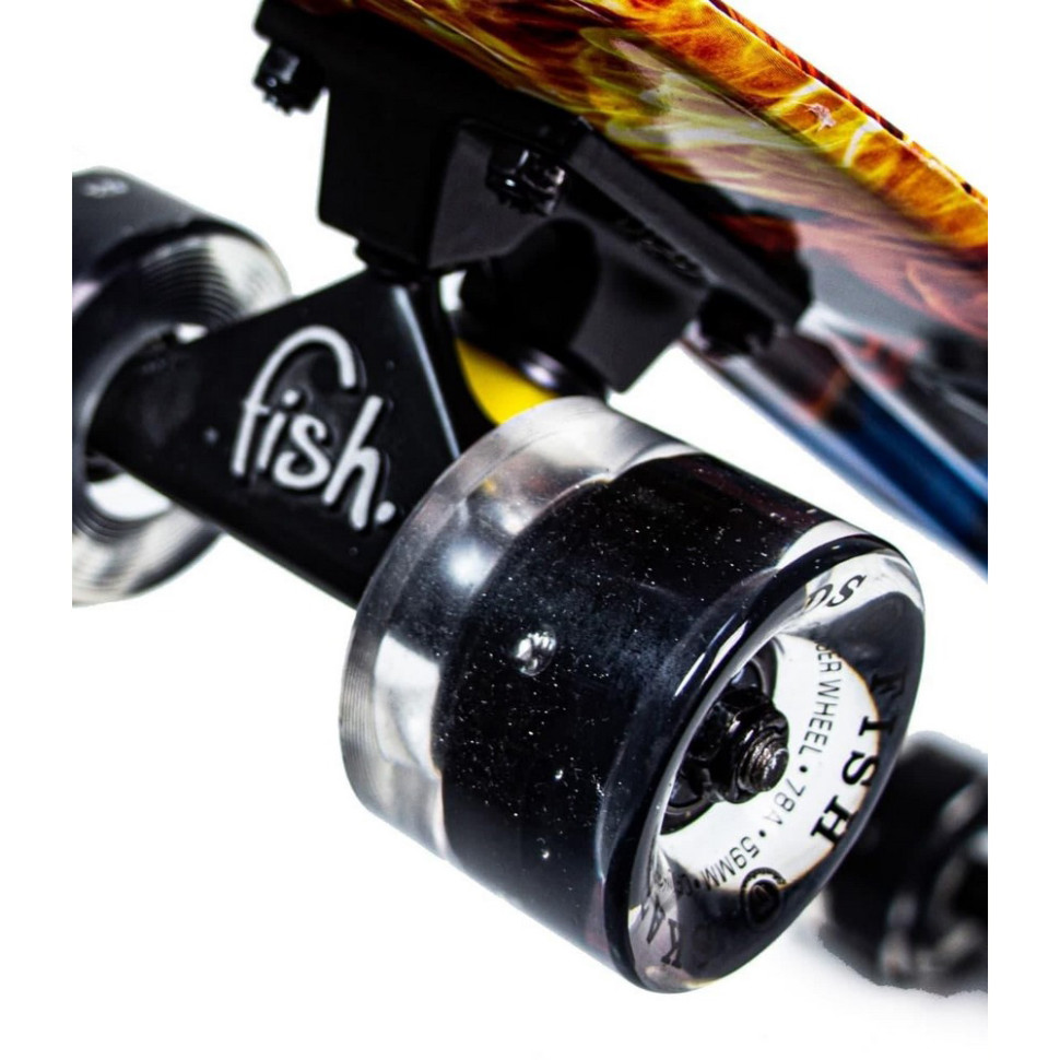 Скейт Penny Board Fire and Ice Fish 833333694 колеса зі світлом 85 кг
