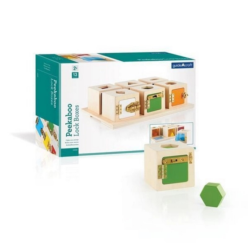 Сортер Manipulatives Guidecraft G5058 коробочки с геометрическими фигурами