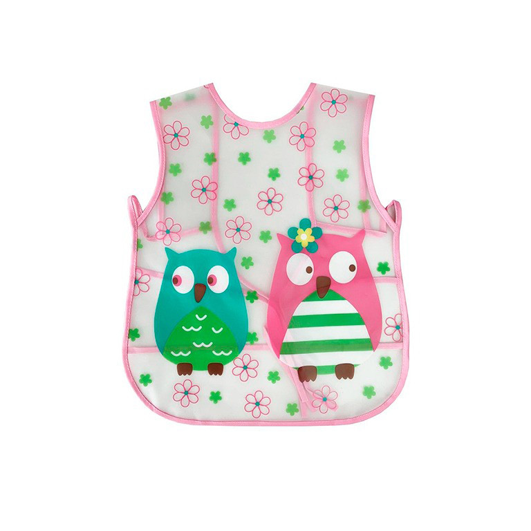 Слинявчик клейончатий на зав`язках Mega Zayka MGZ-0607(Pink)