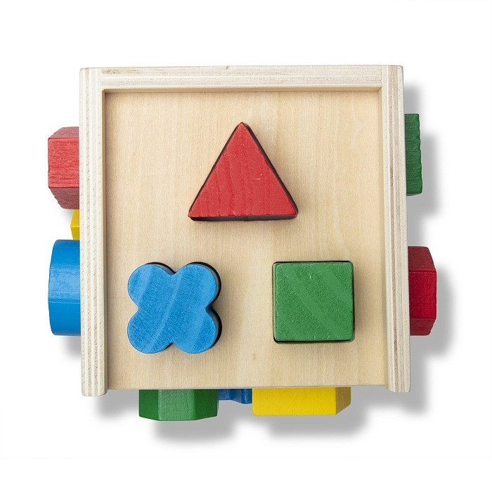Детский деревянный сортер-куб Melissa&Doug MD10575, 17 см