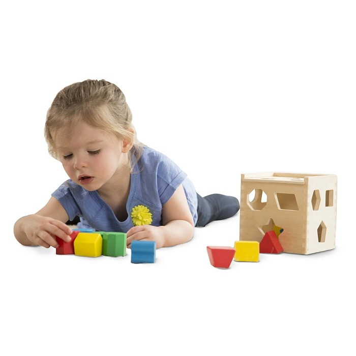 Детский деревянный сортер-куб Melissa&Doug MD10575, 17 см