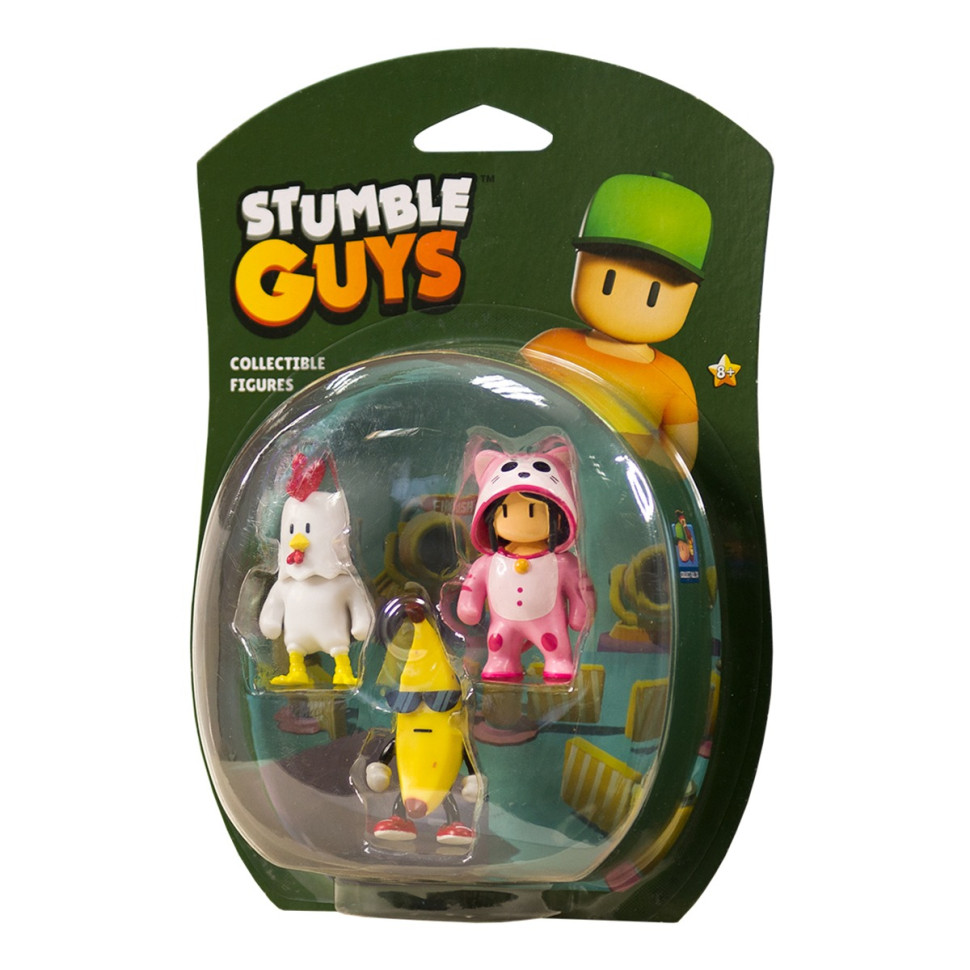 Набор Коллекционных Фигурок ЦЫПЛЕНОК, БАНАН, МЯУМЕР STUMBLE GUYS SG2020-6, 3 фигурки 6 см