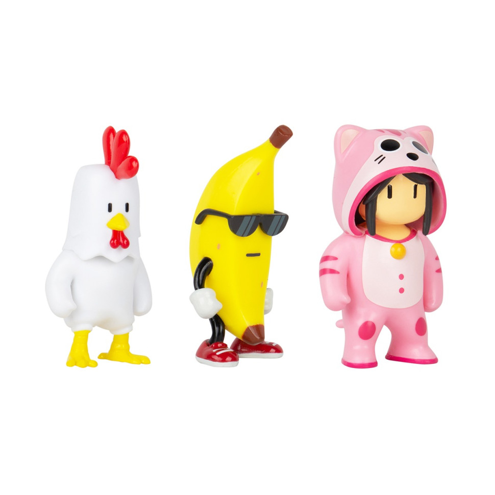 Набор Коллекционных Фигурок ЦЫПЛЕНОК, БАНАН, МЯУМЕР STUMBLE GUYS SG2020-6, 3 фигурки 6 см