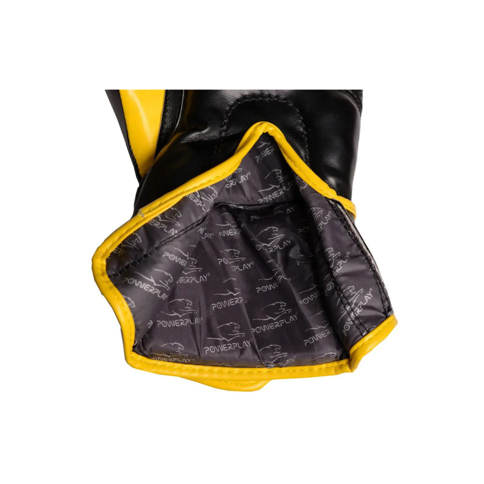 Боксерські рукавиці Jagua PowerPlay PP_3018_10oz_Black/Yellow, Чорно-Жовті 10 унцій
