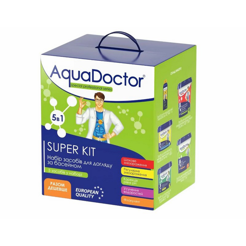 Набір хімії для басейну Super Kit 5 в 1 AquaDoctor 24470AD
