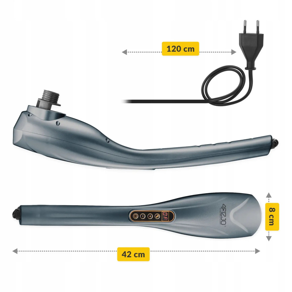Ручной антицеллюлитный массажер для тела Long Stick 4FIZJO 4FJ0555 Grey 7 в 1