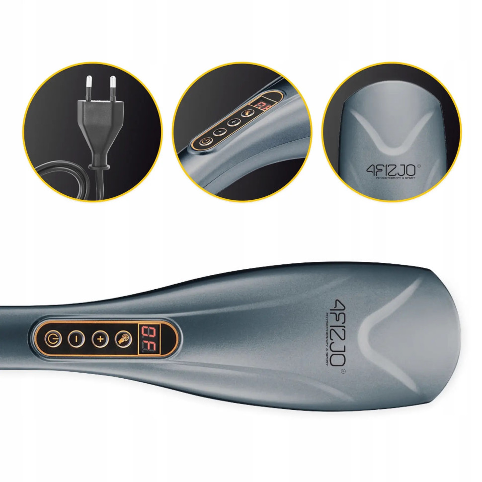 Ручной антицеллюлитный массажер для тела Long Stick 4FIZJO 4FJ0555 Grey 7 в 1