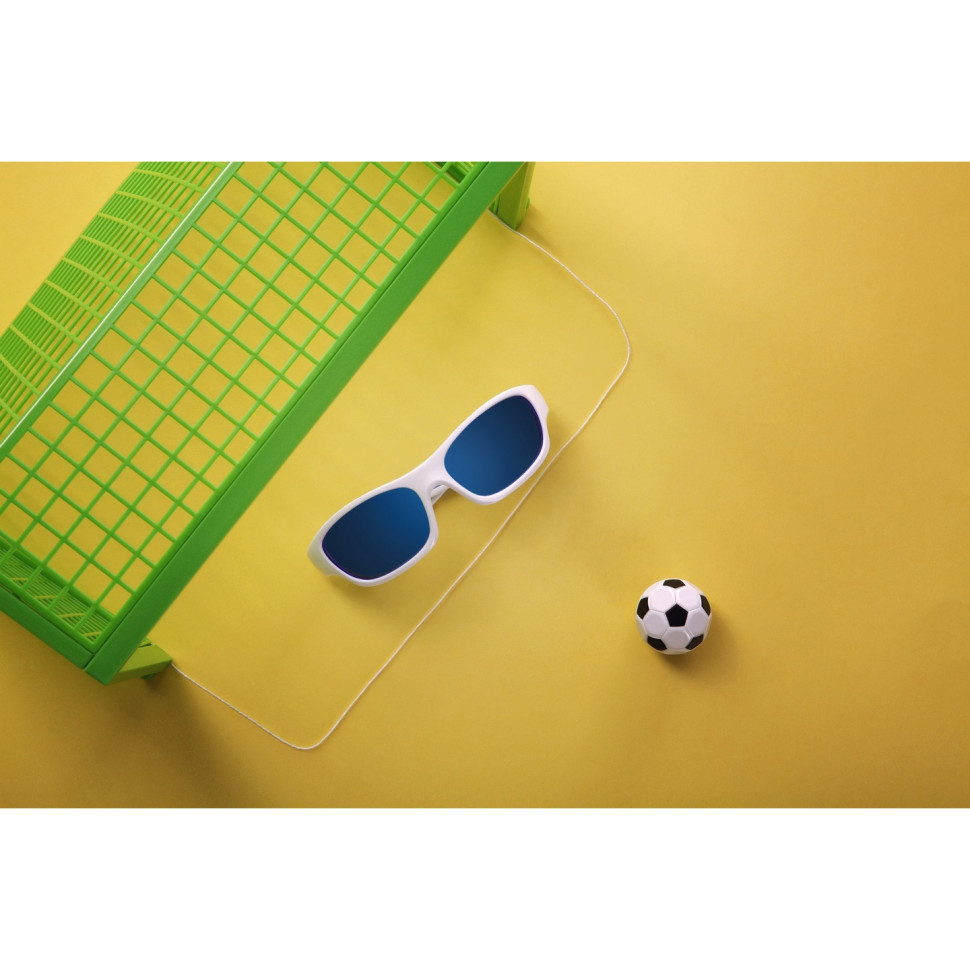 Дитячі сонцезахисні окуляри Koolsun біло-блакитні серії Sport (Розмір: 6+) KS-SPWHSH006